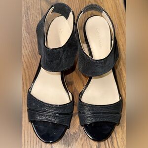 Calvin Klein Black Textured Heels